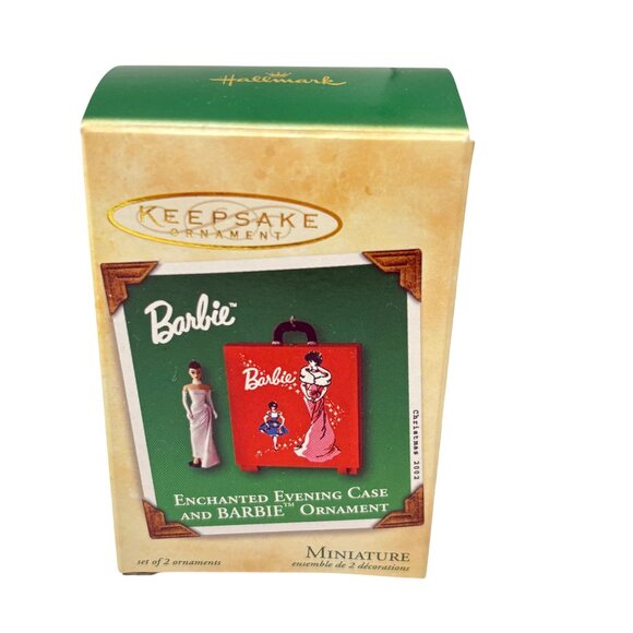 Hallmark Keepsake Enchanted Evening Case & Barbie Ornament Miniature 2002 Christ - Picture 2 of 4